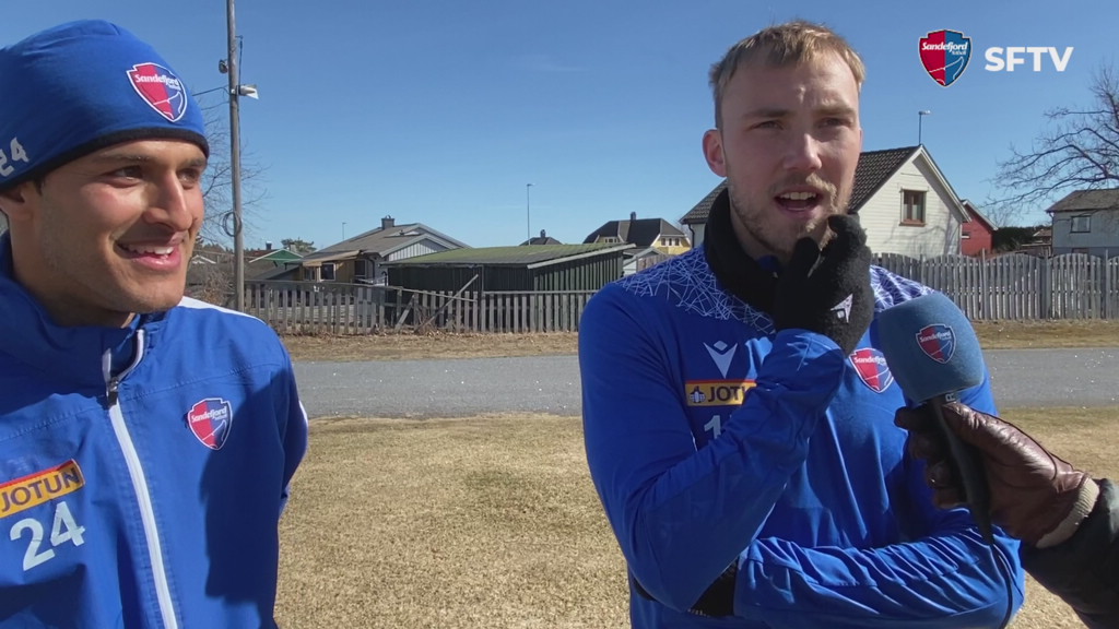 Harmeet og Sander før morgendagen kamp